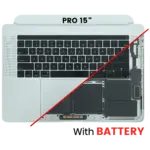 Top case met accu en toetsenbord (ANSI US) voor MacBook Pro 15″ A1990 (2018-2019) (Silver)
