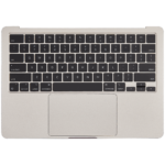Top case met accu en toetsenbord (ANSI US) voor MacBook Air 13″ A2681 (2022) (Starlight)