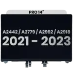 Compleet beeldscherm voor MacBook Pro 14" (A2442 / Late 2021) / (A2779 / Late 2023 ) / (A2992 / Late 2023) / (A2918 / Late 2023) (Silver)