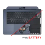 Top case met accu en toetsenbord (ANSI US) voor MacBook Air 15″ A2941 (2023) (Midnight)