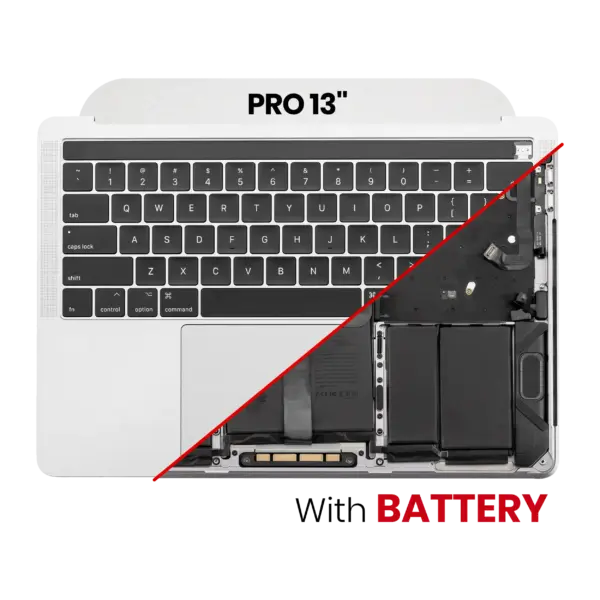 Top case met accu en toetsenbord (ANSI US) voor MacBook Pro 13″ A1989 (2018-2019) (Silver)