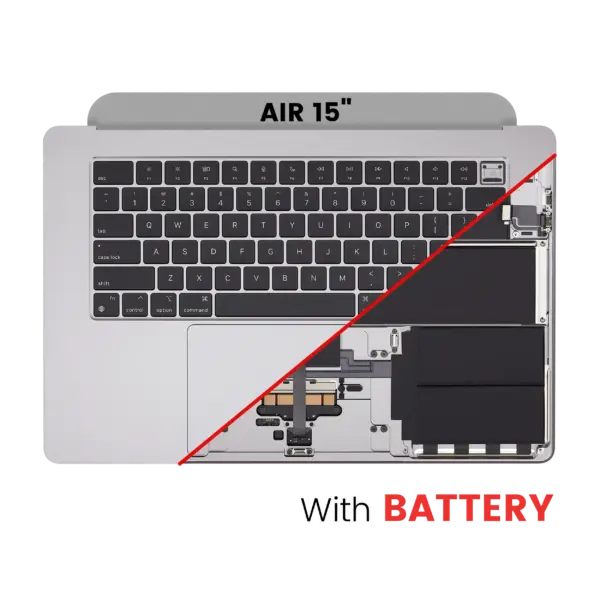 Top case met accu en toetsenbord (ANSI US) voor MacBook Air 15″ A2941 (2023) (Space Gray)
