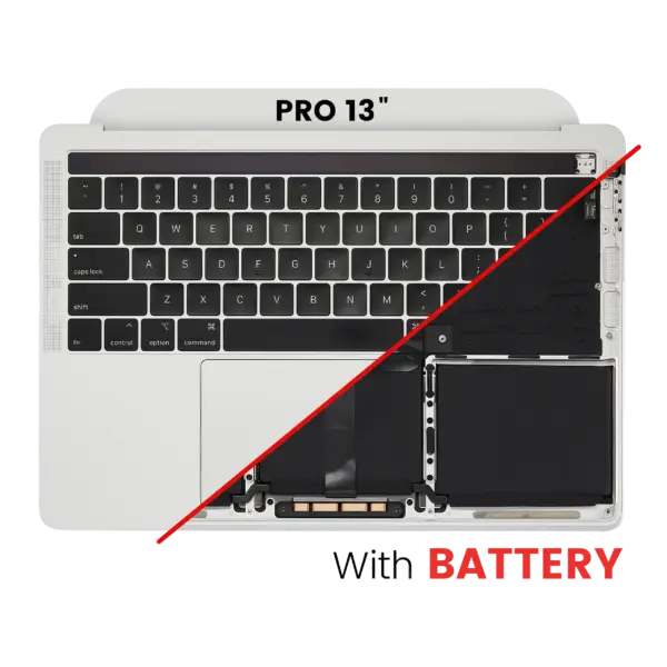 Top case met accu en toetsenbord (ANSI US) voor MacBook Pro 13″ A2159 (2019) (Silver)
