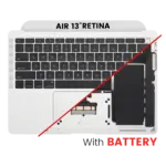 Top case met accu en toetsenbord (ANSI US) voor MacBook Air 13″ A1932 (2018-2019) (Silver)