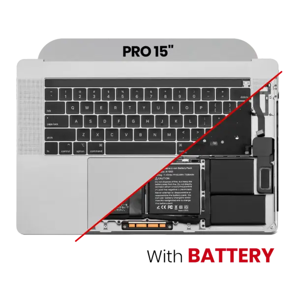 Top case met accu en toetsenbord (ANSI US) voor MacBook Pro 15″ A1990 (2018-2019) (Space Gray)