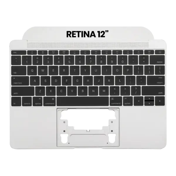 Top case met toetsenbord (ANSI US) en microfoon voor MacBook 12″ A1534 (2016-2017) (Silver)
