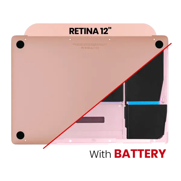 Onderplaat (bottom case) met accu (A1705) voor MacBook 12″ A1534 (2016-2017) (Rose Gold)