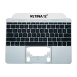 Top case met toetsenbord (ANSI US) en microfoon voor MacBook 12″ A1534 (2015) (Silver)