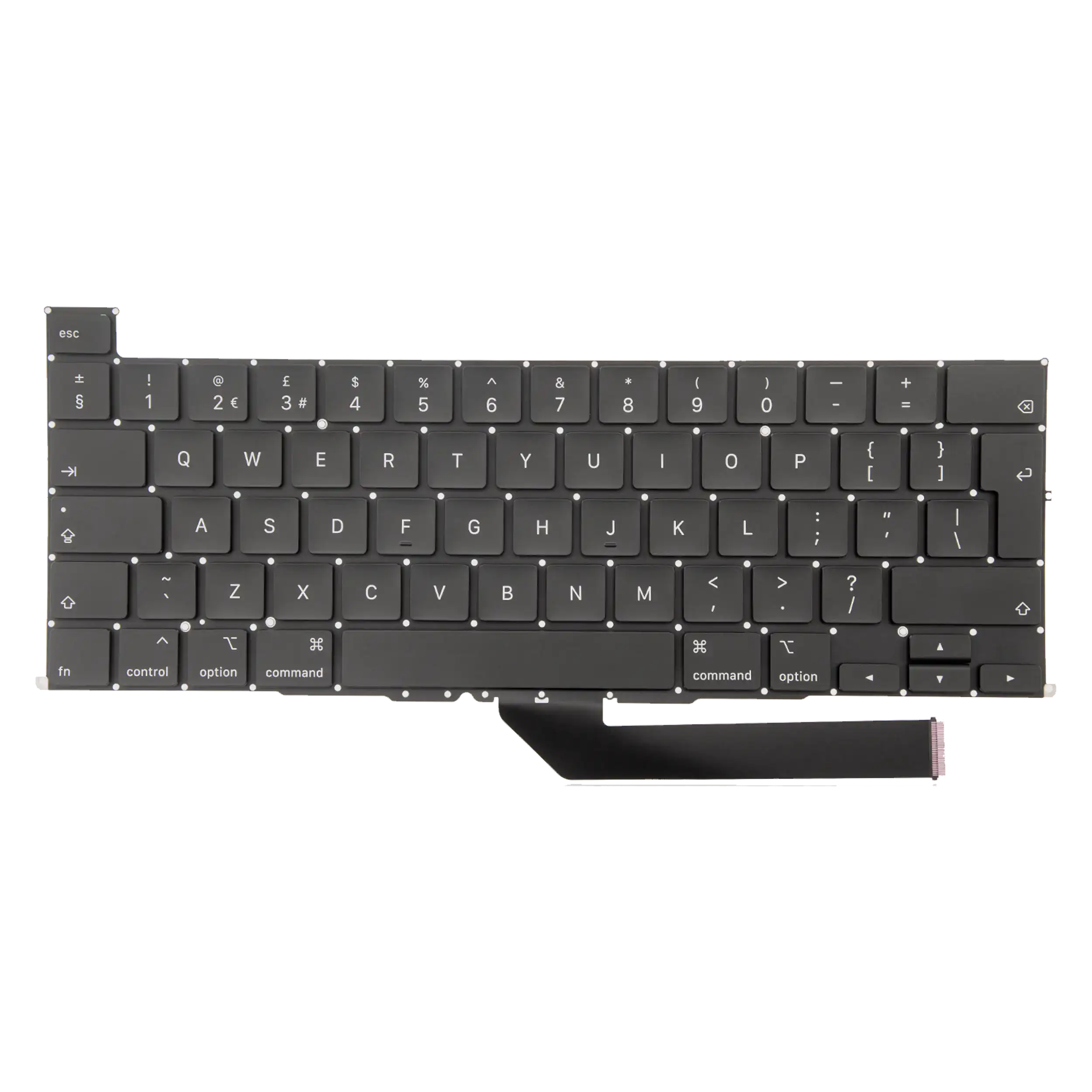 1742497338-67dc663a5e4b7 Toetsenbord met verlichting en schroeven voor MacBook Pro 16" (A2141 / Mid 2019) (UK English)