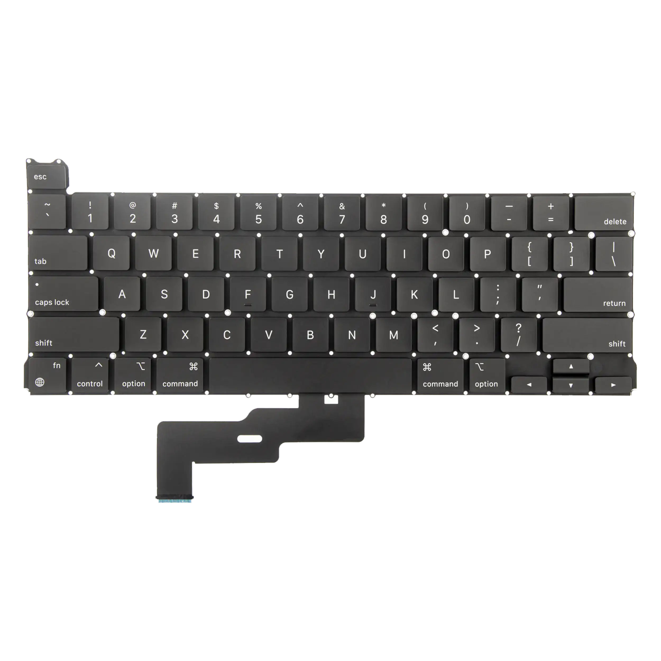 1742497470-67dc66be102fe Toetsenbord met verlichting en schroeven voor MacBook Pro 13″ A2338 (2020 – 2023) (US-Engels)