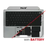 Top case met accu en toetsenbord (ANSI US) voor MacBook Pro 14″ A2442 (2021) / A2779 (2023) (Space Gray)