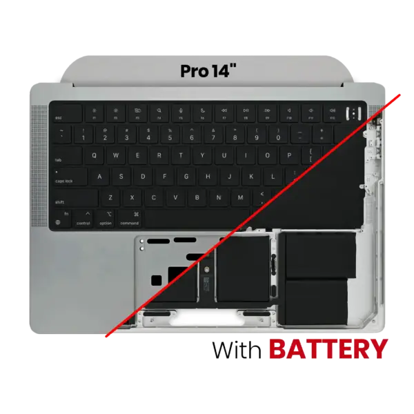 Top case met accu en toetsenbord (ANSI US) voor MacBook Pro 14″ A2442 (2021) / A2779 (2023) (Space Gray)
