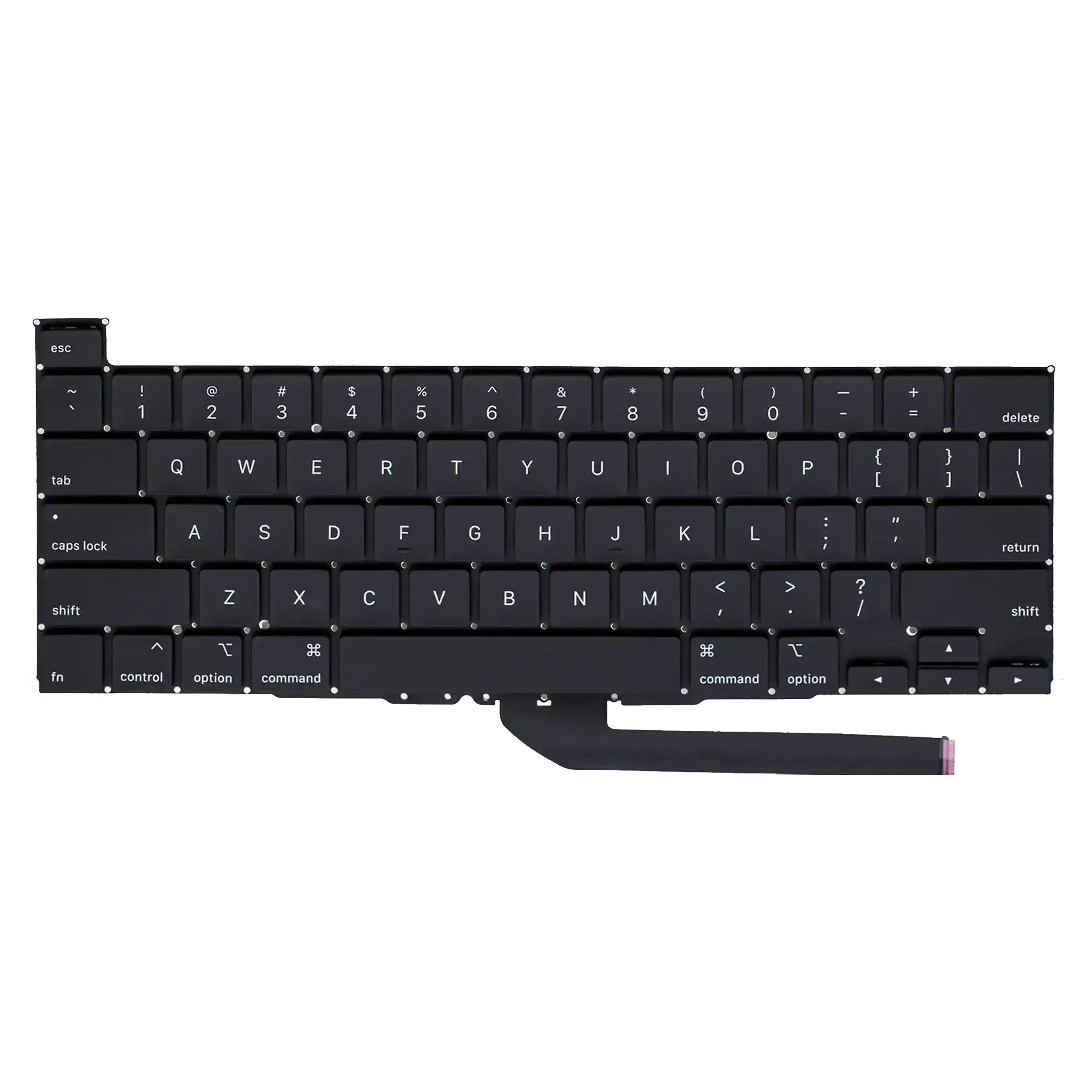 1744656153-67fd571952111 Toetsenbord met verlichting en schroeven voor MacBook Pro 16″ (A2141 / Mid 2019) (US-Engels)