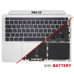 Top case met accu en toetsenbord (ANSI US) voor MacBook Pro 13″ A2338 (2020) (M1) (Silver)