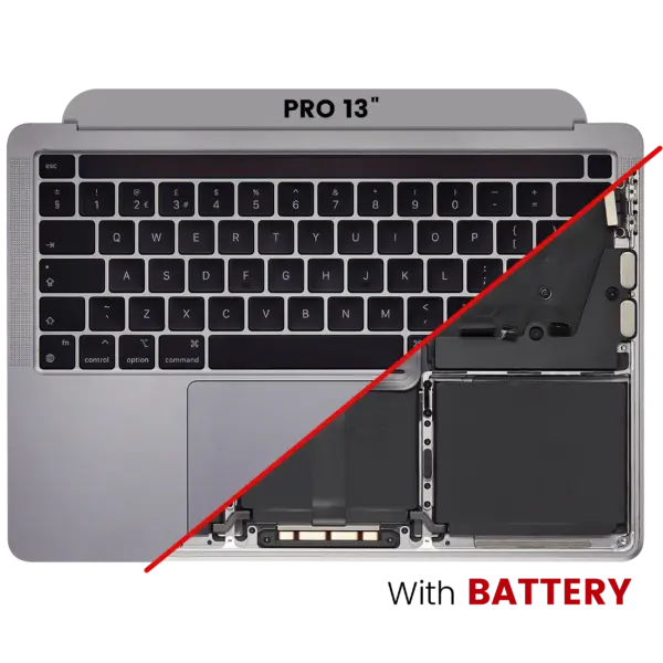 Top case With Accu And Keyboard (ANSI US) voor MacBook Pro 13″ A2338 (2020) (M1) (Space Gray)