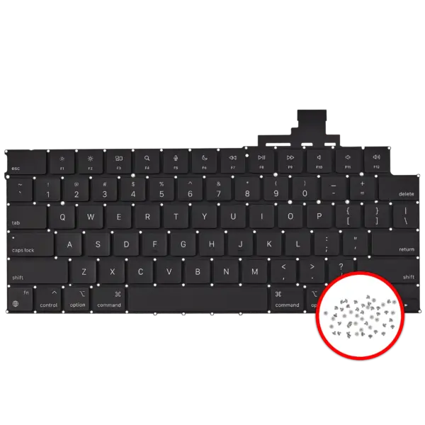 Toetsenbord met verlichting en schroeven voor MacBook Air 13″ (A2681 / Mid 2022) (US-Engels)