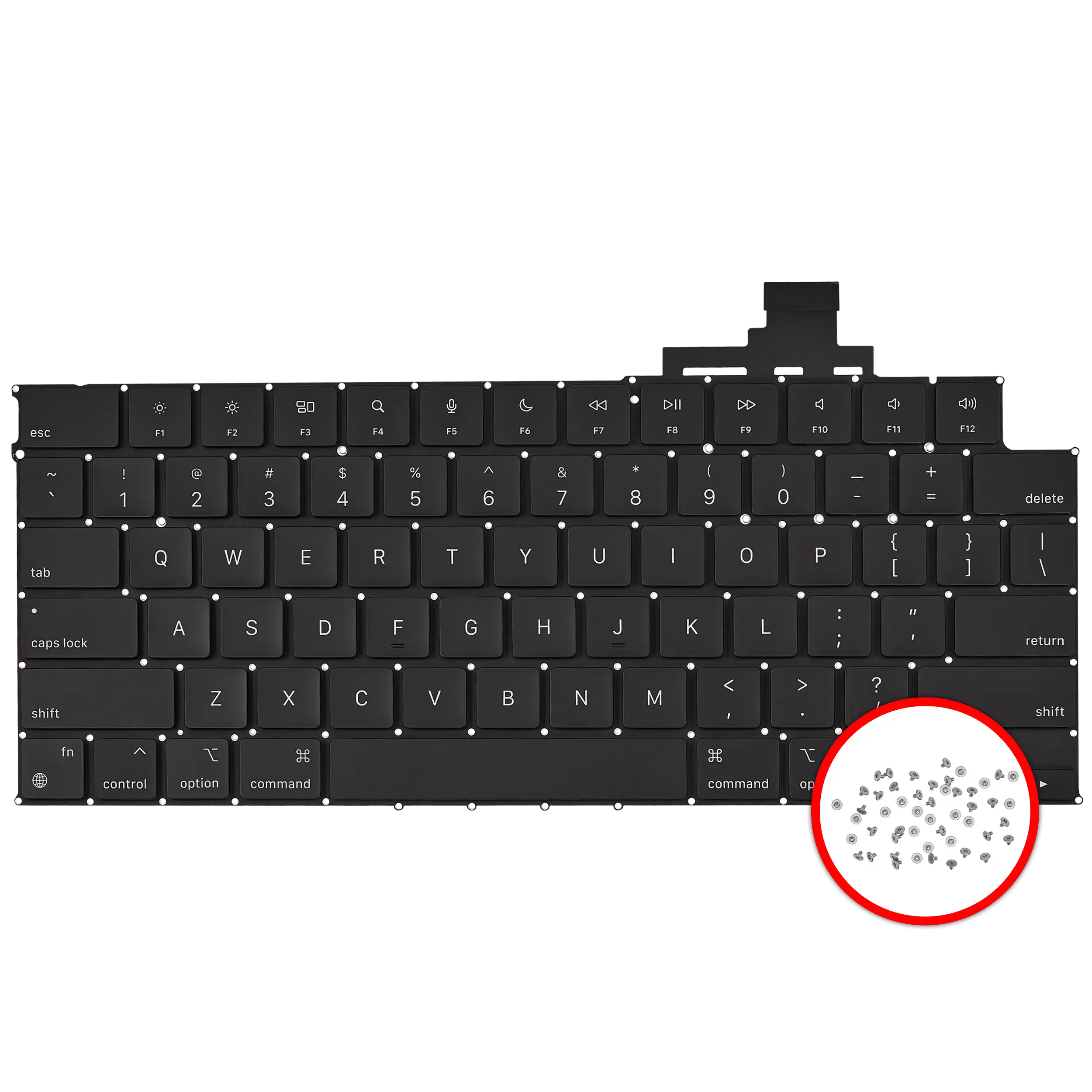 1761622811-69003b1b6bc57 Toetsenbord met verlichting en schroeven voor MacBook Air 13″ (A2681 / Mid 2022) (US-Engels)