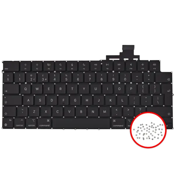 Toetsenbord met verlichting en schroeven voor MacBook Air 15″ (A3114 / Mid 2024) (UK English)