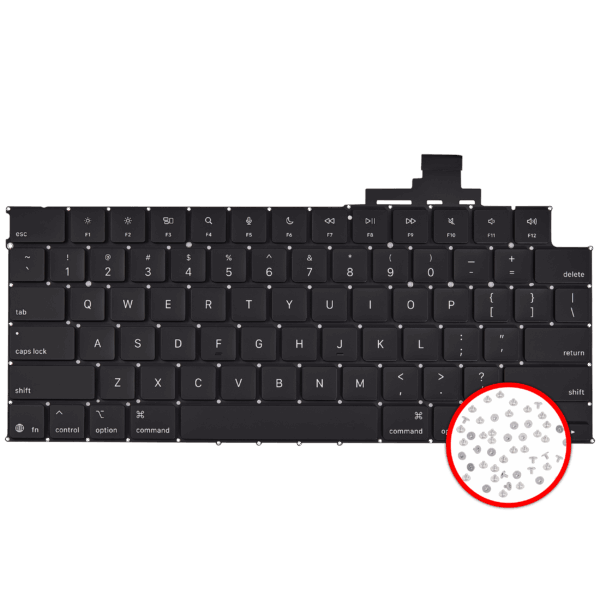 Toetsenbord met verlichting en schroeven voor MacBook Air 15" (A3241 / Early 2025) (US-Engels)