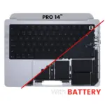 Top case met accu en toetsenbord (ANSI US) voor MacBook Pro 14″ A3434 (2025) (Silver)