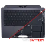 Top case met accu en toetsenbord (ANSI US) voor MacBook Pro 14″ A3434 (2025) (Space Black)