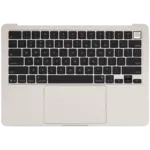Top case met accu en toetsenbord (ANSI US) voor MacBook Air 13″ A3240 (2025) (Starlight)
