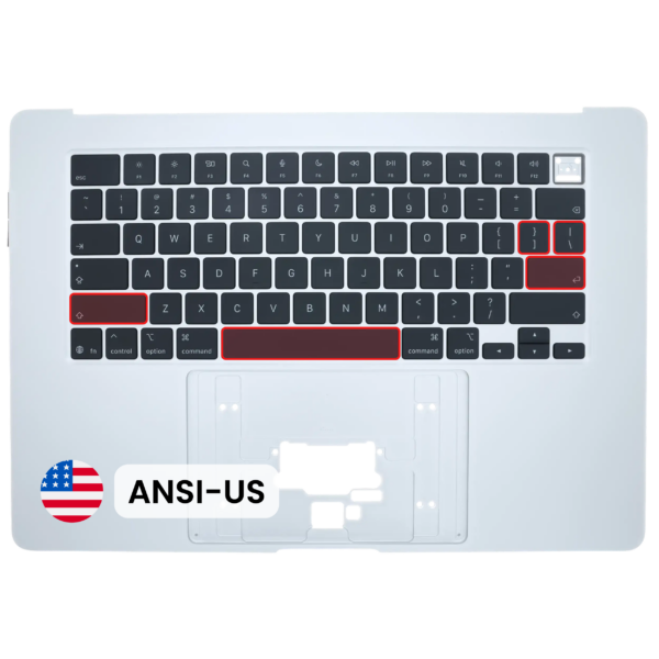 Top case With Keyboard (ANSI US) voor MacBook Air 15″ A3448 (2026) (Silver)