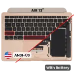 Top case met accu en toetsenbord (ANSI US) voor MacBook Air 13" A1932 (2018-2019) (Rose Gold)