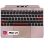 Top case met toetsenbord (ANSI US) voor MacBook 12″ A1534 (2016-2017) (Rose Gold)