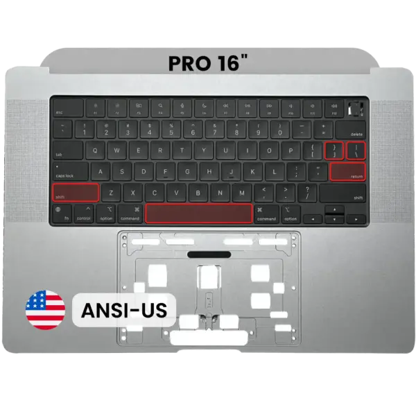 Top case met toetsenbord (ANSI US) voor MacBook Pro 16″ A2991 (2023) (Space Gray)
