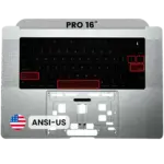 Top case met toetsenbord (ANSI US) voor MacBook Pro 16″ A2991 (2023) (Silver)