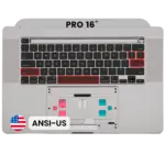 Top case met toetsenbord (ANSI US) voor MacBook Pro 16″ A2141 (2019) (Space Gray)