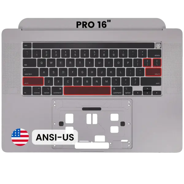 Top case met toetsenbord (ANSI US) voor MacBook Pro 16″ A2141 (2019) (Space Gray)
