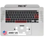Top case met toetsenbord (ANSI US) voor MacBook Pro 16″ A2141 (2019) (Silver)