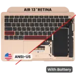 Top case met accu en toetsenbord (ANSI US) voor MacBook Air 13″ A2337 (2020) (Gold)