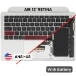 Top case met accu en toetsenbord (ANSI US) voor MacBook Air 13" A2337 (2020) (Silver)