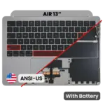 Top case met accu en toetsenbord (ANSI US) voor MacBook Air 13″ A3113 (2024) (Space Gray)