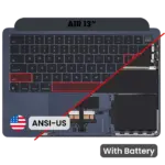 Top case met accu en toetsenbord (ANSI US) voor MacBook Air 13" A3113 (Midnight)