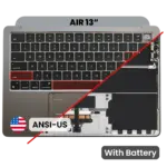 Top case met accu en toetsenbord (ANSI US) voor MacBook Air 13″ A3113 (2024) (Space Gray)