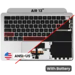Top case met accu en toetsenbord (ANSI US) voor MacBook Air 13″ A3113 (2024) (Silver)