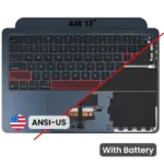 Top case met accu en toetsenbord (ANSI US) voor MacBook Air 13″ A3113 (2024) (Midnight)