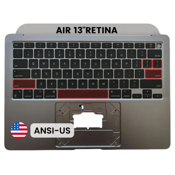 Top case met toetsenbord (ANSI US) voor MacBook Air 13″ A2337 (2020) (Space Gray)
