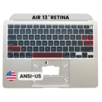 Top case met toetsenbord (ANSI US) voor MacBook Air 13″ A2337 (2020) (Silver)
