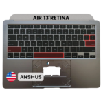 Top case met toetsenbord (ANSI US) voor MacBook Air 13″ A2337 (2020) (Space Gray)
